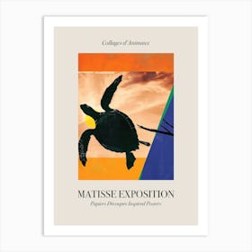 Sea Turtle 3 Matisse Inspired Exposition Animals Poster Art Print