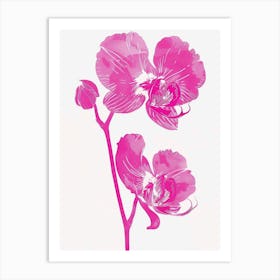 Hot Pink Orchid 4 Art Print