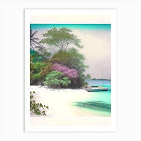 Moyo Island Indonesia Soft Colours Tropical Destination Art Print