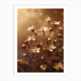 Golden Flowers Art Print