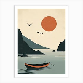 Boat In The Water, Hygge Art Print