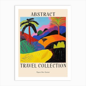 Abstract Travel Collection Poster Papua New Guinea 1 Art Print