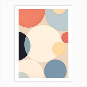 Abstract Circles in Pastel Colors Art Print