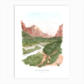 Utah Zion National Park Art Print