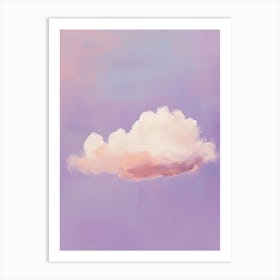 Cloud Wall Art Painting Lilac Sky Print Art Print