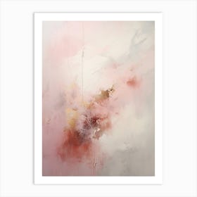 Muted Pink Tones, Abstract Raw Painting 3 Art Print