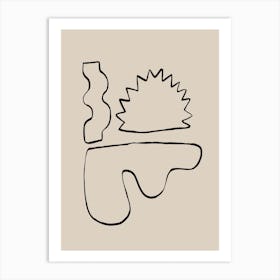 Abstract Line Drawing 3 Art Print