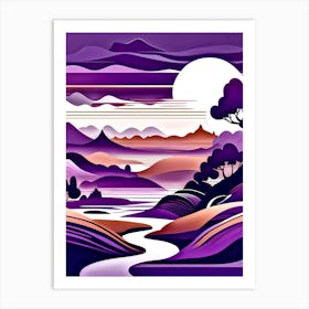 Purple Landscape 3 Art Print