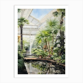 Longwood Gardens Usa Watercolour 4 Art Print