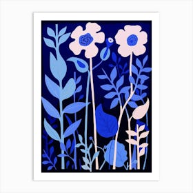 Blue Flower Illustration Bluebell 2 Art Print