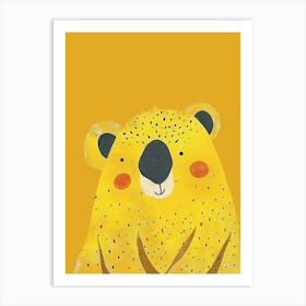 Yellow Wombat 1 Art Print