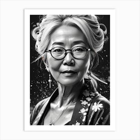 Portrait Of An Asian Woman Art Print