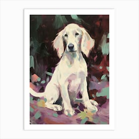 A Afghan Hound Dog Painting, Impressionist 2 Art Print