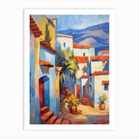 Chefchaouen Morocco 4 Fauvist Painting Art Print