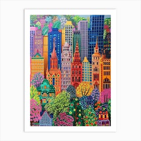 Kitsch Colourful Sydney 1 Art Print