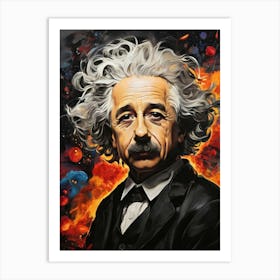 Albert Einstein 9 Art Print