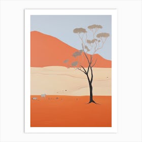 Namib Desert   Africa (Namibia), Contemporary Abstract Illustration 1 Art Print