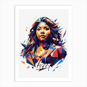 Lizzo 01 Portrait Music Icon Style WPAP Pop Art Art Print