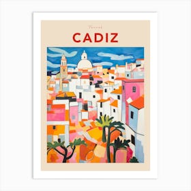 Cadiz Spain 4 Fauvist Travel Poster Art Print