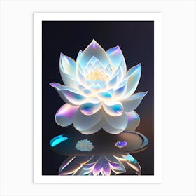 White Lotus Holographic 5 Art Print