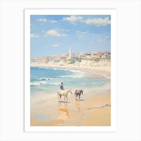 Horse Painting In Bondi Beach Post Impressionism Style 4 Art Print