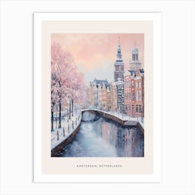 Dreamy Winter Painting Poster Amsterdam Netherlands 2 Art Print