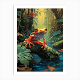 Leap Of Faith Red Eyed Tree Frog 4 Art Print
