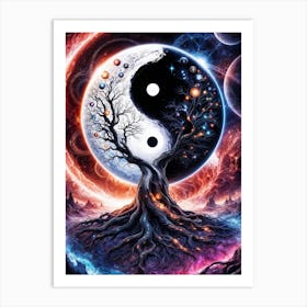 Yin Yang Tree of Life Art Print