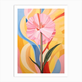 Gladiolus 4 Hilma Af Klint Inspired Pastel Flower Painting Art Print