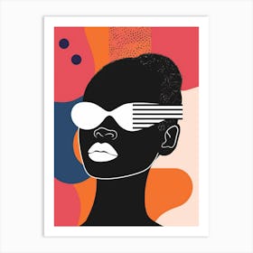 African Woman With Sunglasses 5 Art Print