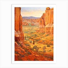 Autumn National Park Painting Arches National Park Utah Usa 4 Art Print