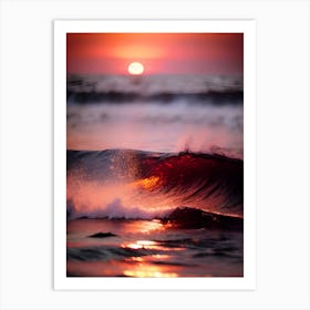 Sunset At The Beach 323 Art Print