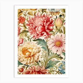 Floral Wallpaper 253 Art Print