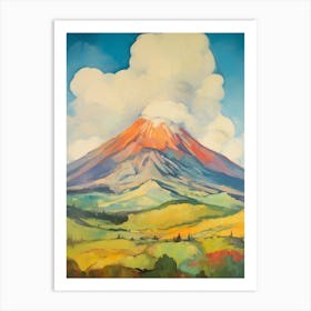 Popocatepetl Mexico 2 Mountain Painting Art Print