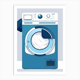 Washing Machine in Laundry Art Art Print