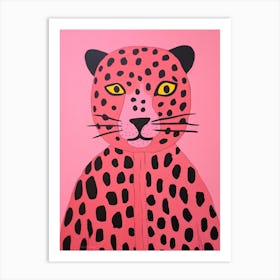 Pink Polka Dot Leopard Art Print