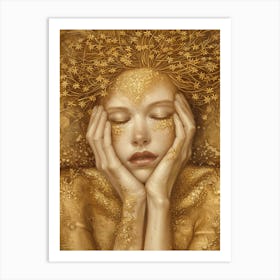 Golden Girl 5 Art Print