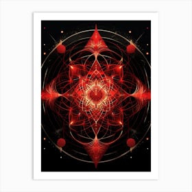 Celestial Abstract Geometric Illustration 8 Art Print