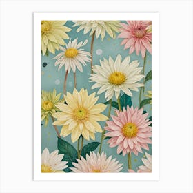 Spring Flower Pattern Art Print