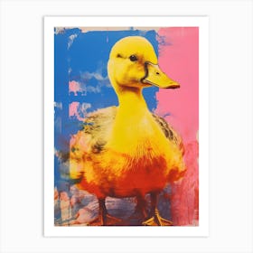 Duck Pop Art Risograph Inspired 3 Art Print