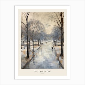 Winter City Park Poster Karlsaue Park Kassel 2 Art Print