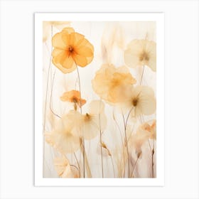 Boho Dried Flowers Nasturtium 2 Art Print