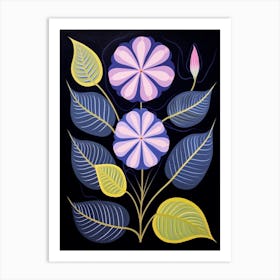 Periwinkle 4 Hilma Af Klint Inspired Flower Illustration Art Print