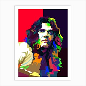 Tommy Bolin Classic Rock Guitarist Pop Art WPAP Art Print