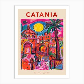 Catania Italia Travel Poster Art Print