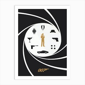 James Bond 007 Film Movies Art Print