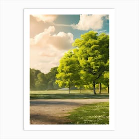 Park With Trees Art Print