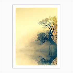 Tree In The Mist Art Print