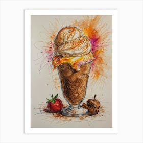 Ice Cream Sundae 7 Art Print