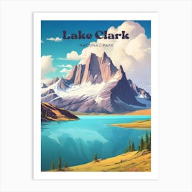 Lake Clark National Park Alaska Lakeview Modern Travel Art Art Print